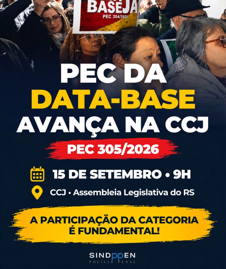Cartaz da PEC da data-base